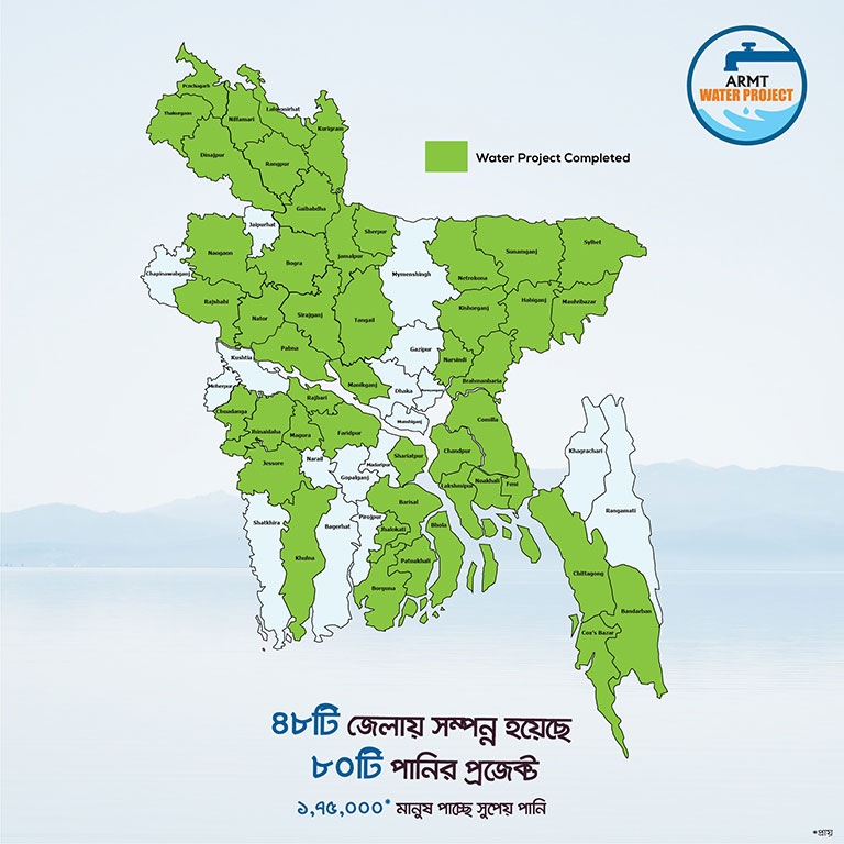 Safe Drinking Water (Joldhara) project implemented in 48 Districts in Bangladesh